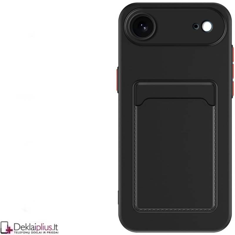 Guminis dėklas su kišenėle - juodas (Apple Iphone Air) Guminis dėklas su kišenėle - juodas (Apple Iphone Air)